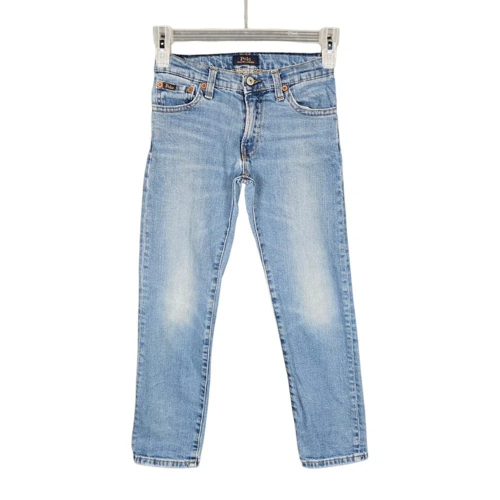 Polo Ralph Lauren Jeans Boys Size 7 The Hampton Straight Adjustable Waist Denim